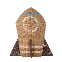 Bloomingville MINI Space kurv med l&aring;g 31x35cm Rattan natur
