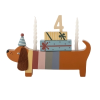 Bloomingville MINI Charlie f&oslash;dselsdagsdekoration 28 cm hund