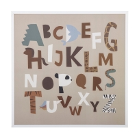 Bloomingville MINI Memmo Illustration 52x52cm med ramme