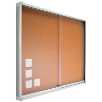 Opslagsskab med kork og skydedøre 1000x800mm