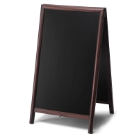 A-skilt med kridttavle 68x115cm med teaktræ ramme