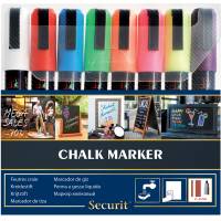 Securit Kridt marker penne 2-6mm, sæt med 8 farver