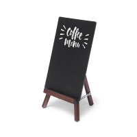 Office Mini Disk staffeli med sort tavle 15x25cm brun