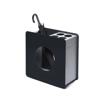 Paraplystativ i elegant design metal sort og sølv
