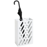 Paraplyholder fritstående hvid i metal