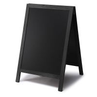 A-skilt med kridttavle 55x82cm med sort ramme