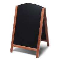 A-Skilt med kridttavle 55x86cm med teak træramme