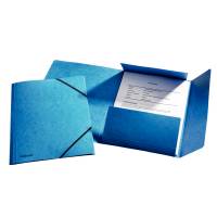 Esselte elastikmappe 3-klap karton A4 blå FSC