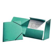 Esselte elastikmappe 3-klap karton A4 grøn
