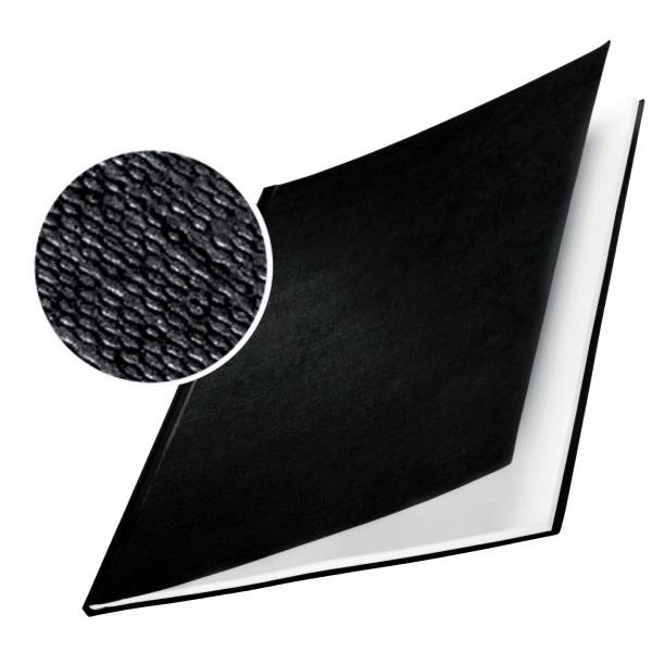 Leitz impressBIND omslag med lærredspræg 3,5mm sort