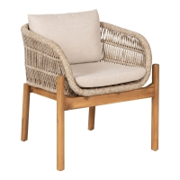 Terracina spisebordsstol inkl. hynder beige, sæt af 2