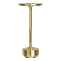 Lyneham LED bordlampe Ø13cm aluminium guld