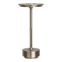 Lyneham LED bordlampe Ø13cm aluminium sølv
