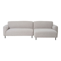Salvador loungesofa 265x150cm højrevendt boucléstof grå