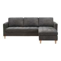 Firenze sofa 3-persons med chaiselong grå stof