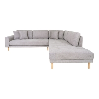 Lido hjørnesofa 257x220cm højrevendt grå