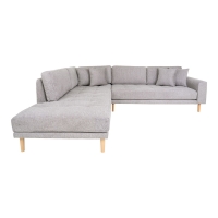 Lido hjørnesofa 257x220cm venstrevendt grå