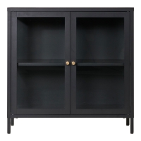 Dalby vitrineskab 80x35x80cm stål sort