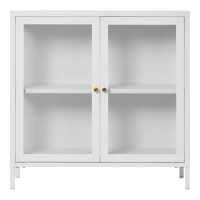 Dalby vitrineskab 80x35x80cm stål hvid