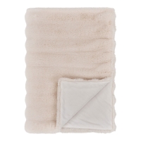 Galena plaid 130x180cm imiteret pels hvid