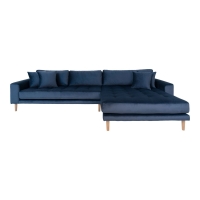 Lido loungesofa 290x170cm højrevendt blå