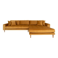 Lido loungesofa 290x170cm højrevendt gul