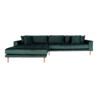 Lido loungesofa 290x170cm venstrevendt velour grøn