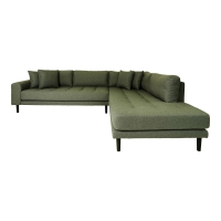 Lido hjørnesofa 257x220cm højrevendt grøn