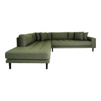 Lido hjørnesofa 257x220cm venstrevendt grøn