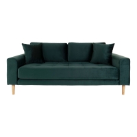 Lido 2,5 personers loungesofa 180x93x76cm velour grøn