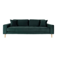 Lido 3 personers loungesofa 210x93x76cm mørkegrøn