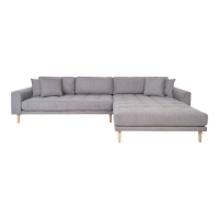 Lido loungesofa 290x170cm højrevendt grå