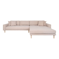 Lido loungesofa 290x170cm højrevendt natur