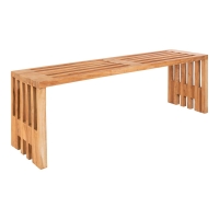 Benidorm havebænk af genbrugsteaktræ 140x35x48cm natur