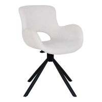 Amorim spisebordsstol off-white med sort drejefod