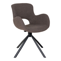 Amorim spisebordsstol brun med sort drejefod