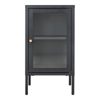 Dalby vitrineskab 38x35x70cm stål sort