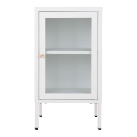 Dalby vitrineskab 38x35x70cm stål hvid
