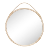 Malo spejl rundt Ø50cm med rattan ramme