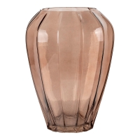 Vase i glas Ø22cm brun