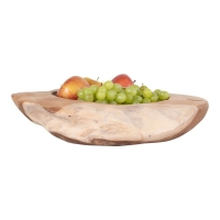 Rio skål 40x40x12cm teak brun