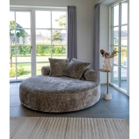 Cairo daybed Ø160cm chenillestof natur