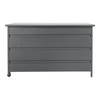 Cassis hyndeboks i aluminium 130x60x75cm 450 liter grå