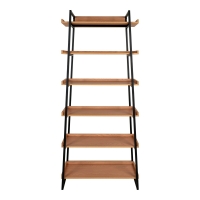 Sakai reol med 6 hylder askefiner brun