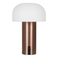 Soham LED bordlampe Ø15cm hvid og kobber