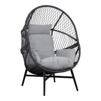 Rosario udendørs loungestol inkl. hynder i polyrattan sort