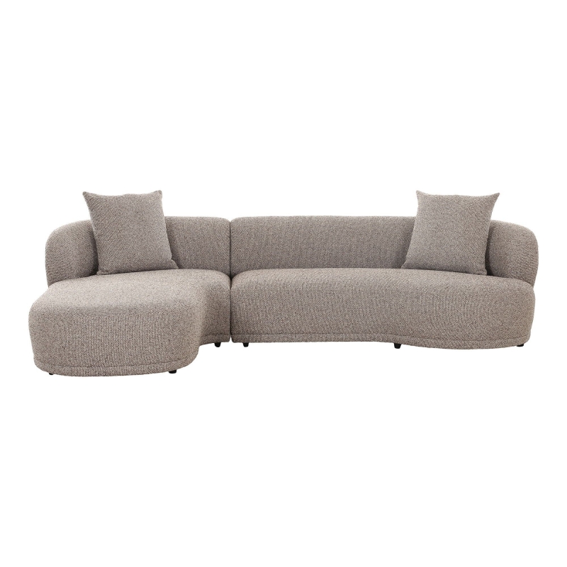 Kingston loungesofa 294x175x69cm venstrevendt brun