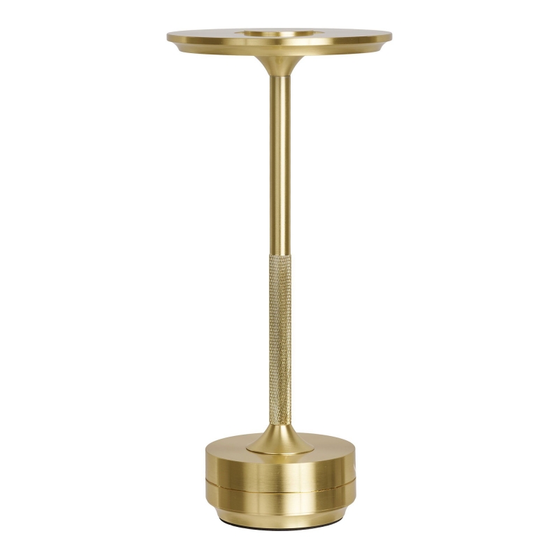 Lyneham LED bordlampe Ø13cm aluminium guld