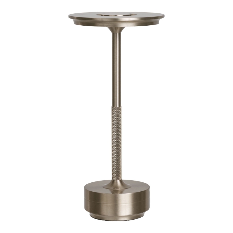 Lyneham LED bordlampe Ø13cm aluminium sølv