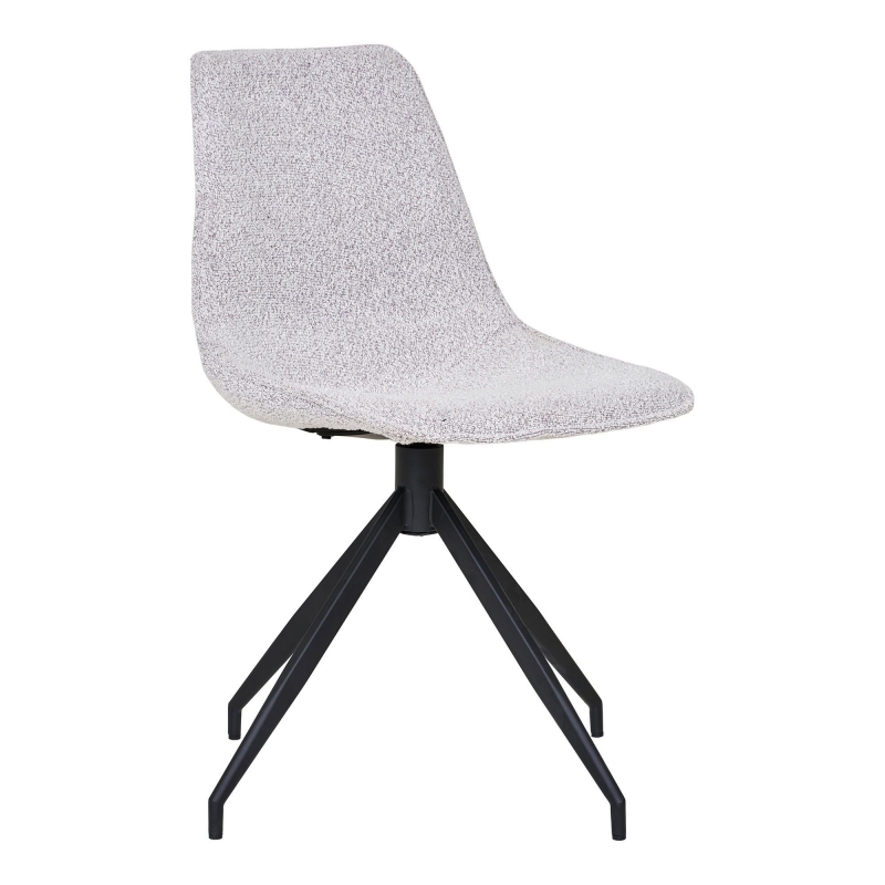 Monaco spisebordsstol sand bouclé med drejefod